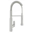 Single Handle Pull Down Touchless Foot Control Sensor Kitchen Faucet with Two-Function Spray and SpeedClean Technology in SuperSteel Infinity™