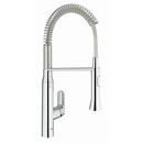 GROHE StarLight&reg; Chrome Single Handle Pull Down Sensor Kitchen Faucet 