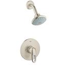 2 gpm Pressure Balance Valve and Shower Faucet with Single Handle in Brushed Nickel