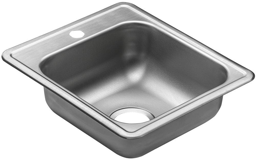 PROFLO&reg; Stainless Steel 17 x 19 in. Stainless Steel Single Bowl Drop-in Kitchen Sink 