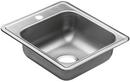 PROFLO&reg; Stainless Steel 17 x 19 in. Stainless Steel Single Bowl Drop-in Kitchen Sink 