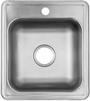 17 x 19 in. 1-Hole Stainless Steel Single Bowl Drop-in Kitchen Sink