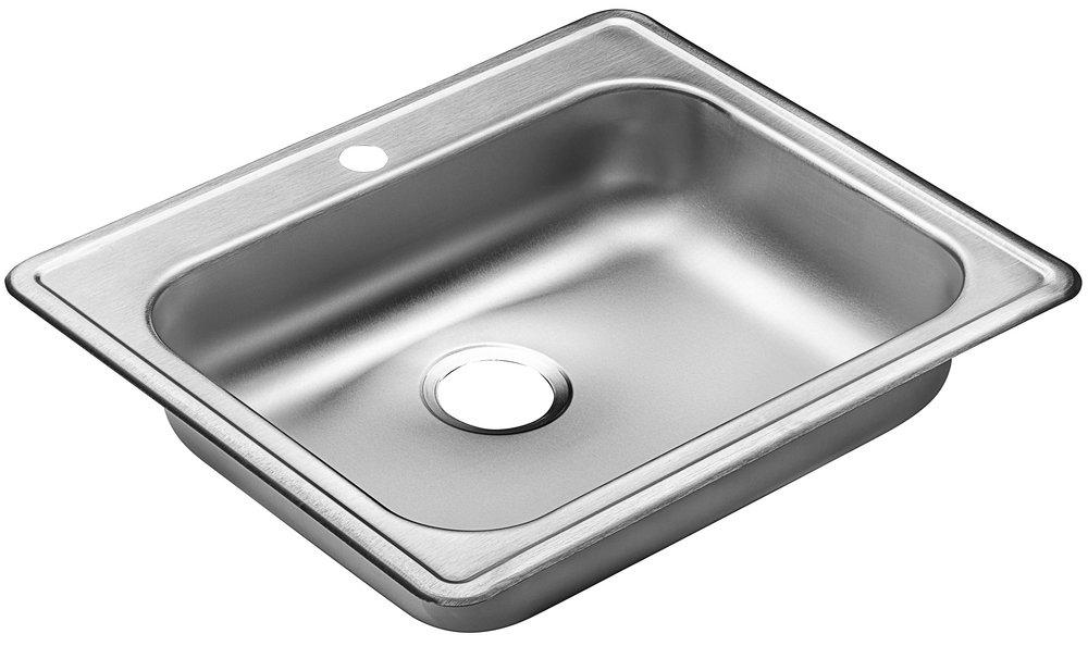PROFLO&reg; Stainless Steel 25 x 21-1/4 in. Stainless Steel Single Bowl Drop-in Kitchen Sink 