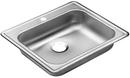 25 x 21 in. 1-Hole Stainless Steel Single Bowl Drop-in Kitchen Sink
