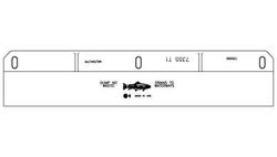 73 x 15 x 4 in. Gray Iron Rectangular Catch Basin Plate