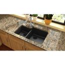 Elkay Black 33 x 20-11/16 in. No Hole Composite Double Bowl Undermount Kitchen Sink 