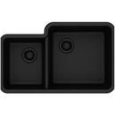 Elkay Black 33 x 20-11/16 in. No Hole Composite Double Bowl Undermount Kitchen Sink 