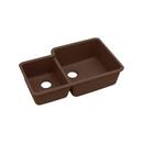 33 x 20-11/16 in. No Hole Composite Double Bowl Undermount Kitchen Sink in Mocha