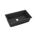 33 x 18-7/16 in. No Hole Composite Single Bowl Undermount Kitchen Sink in Black