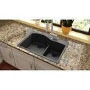 Elkay Black 33 x 22 in. No Hole Composite Double Bowl Drop-in Kitchen Sink 