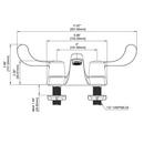 Speakman Polished Chrome 0.5 gpm 2-Hole Counter Mount Centerset Lavatory Faucet with Double Wrist Blade Handle 