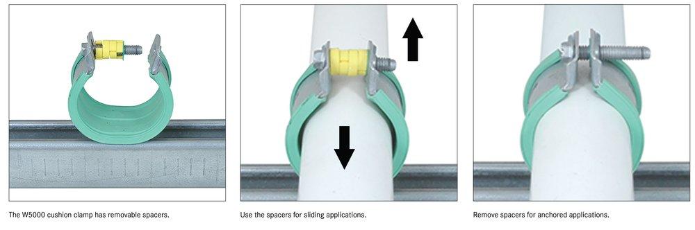 Walraven Zinc Magnesium Steel and Rubber Strut Pipe Clamp 