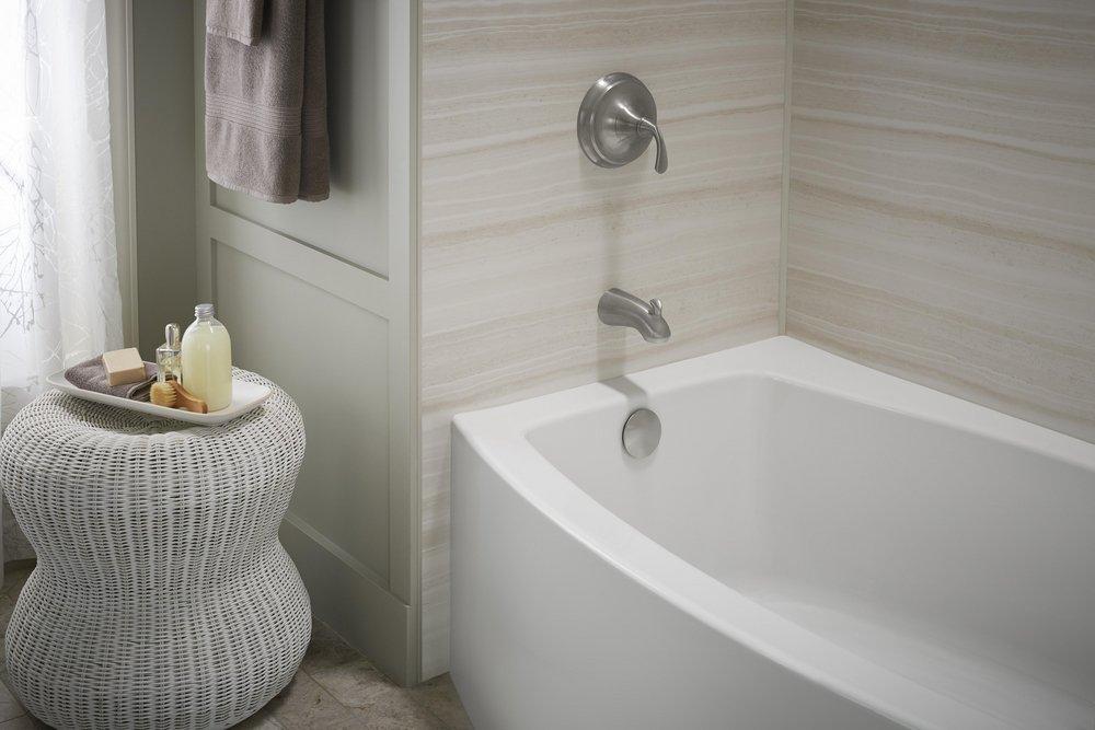 KOHLER Polished Chrome Single Handle Single Function Bathtub & Shower Faucet (Trim Only) 