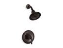 KOHLER Oil Rubbed Bronze 2 gpm Shower Valve Trim with Single Lever Handle and Showerhead