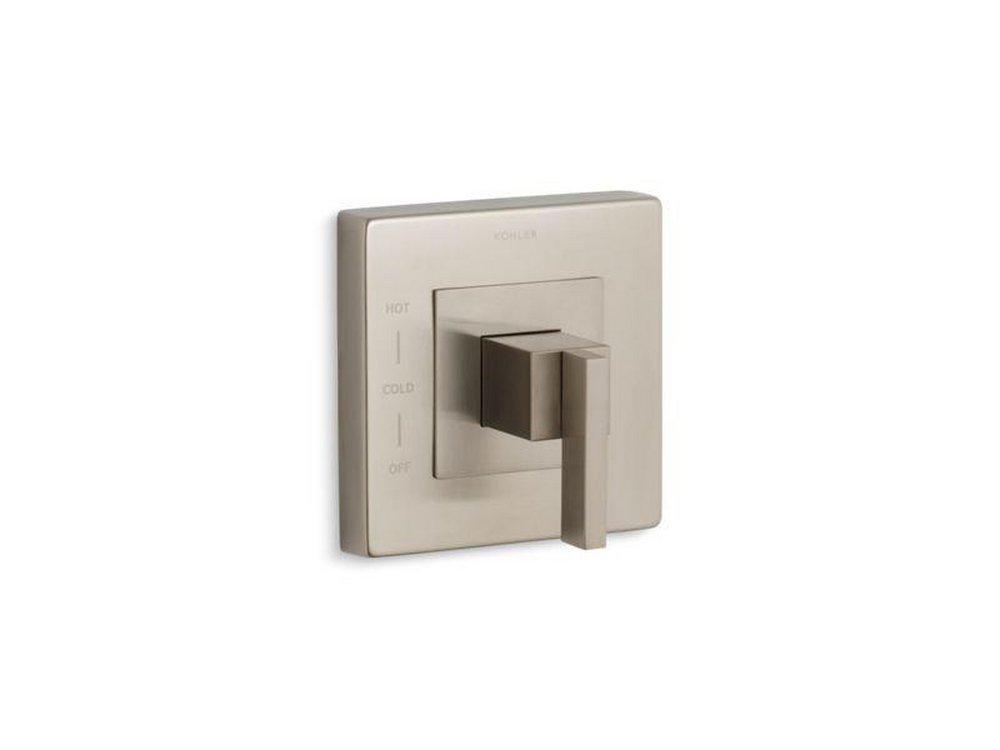 KOHLER Vibrant&reg; Brushed Nickel Valve Trim with Single Lever Handle 