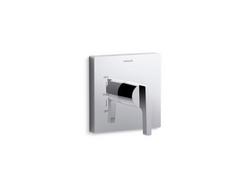 Single Handle Pressure Balancing Valve Trim in Polished Chrome