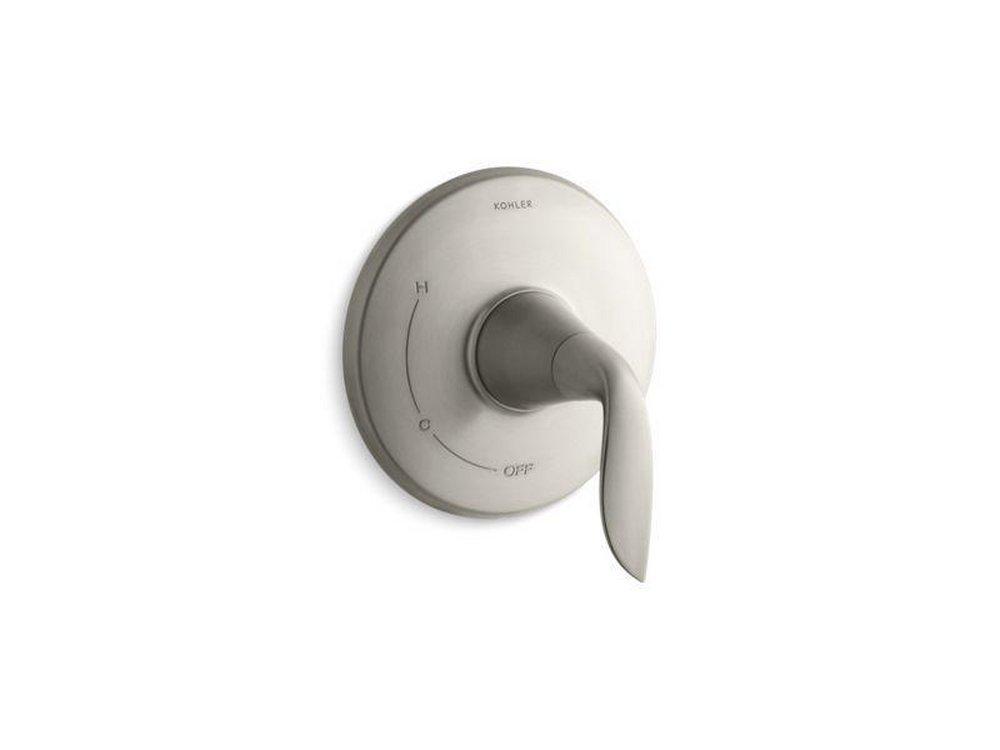 KOHLER Vibrant&reg; Brushed Nickel Pressure Balancing Valve Trim with Single Lever Handle 