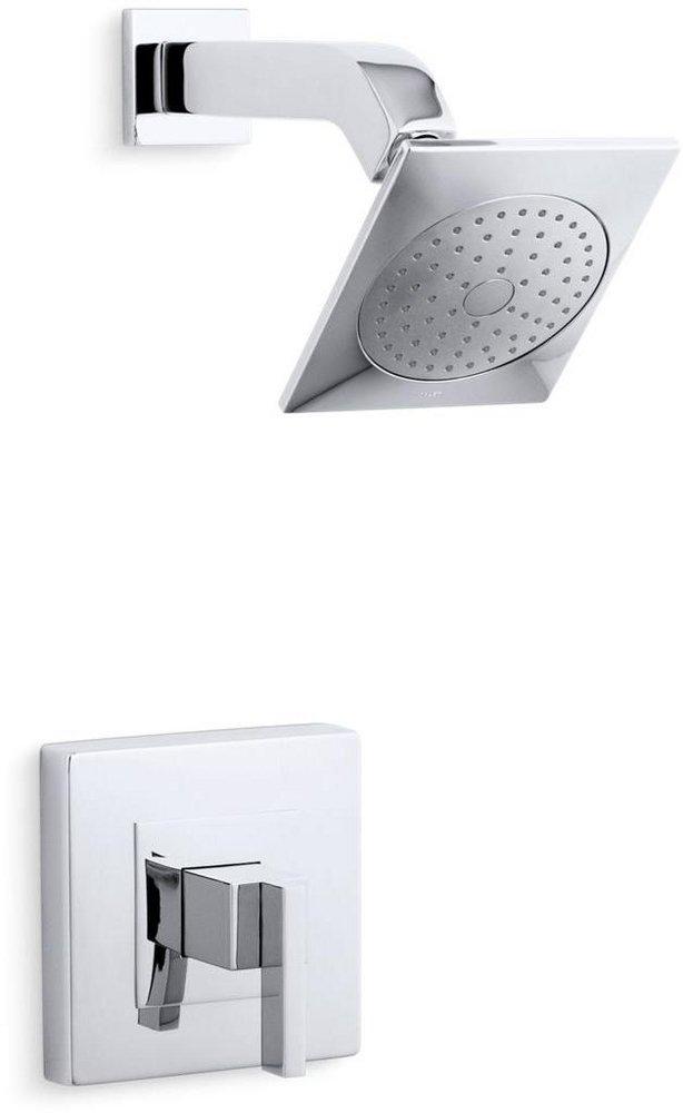 KOHLER Polished Chrome Shower Valve Trim with Single Lever Handle and Showerhead 
