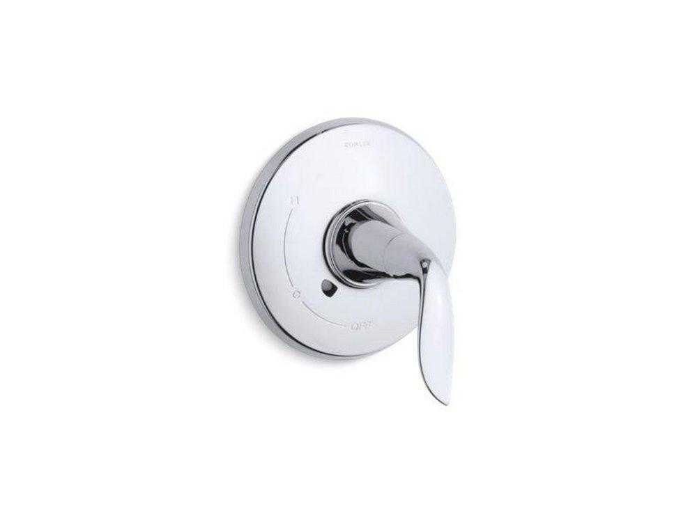 KOHLER Polished Chrome Pressure Balancing Valve Trim with Single Lever Handle 