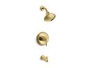KOHLER Vibrant® Polished Brass Single Handle Single Function Bathtub & Shower Faucet (Trim Only)