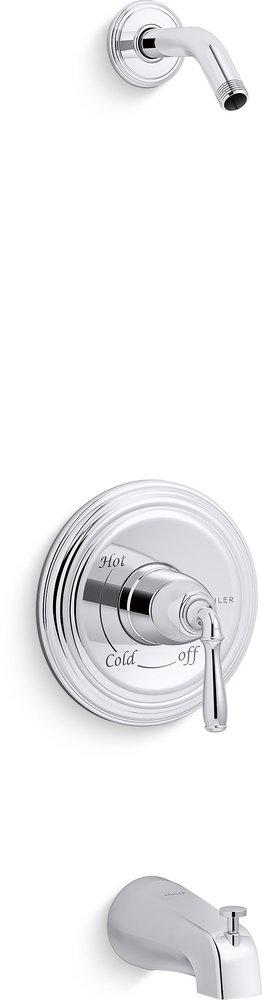 KOHLER Polished Chrome Single Handle Bathtub & Shower Faucet (Trim Only) 