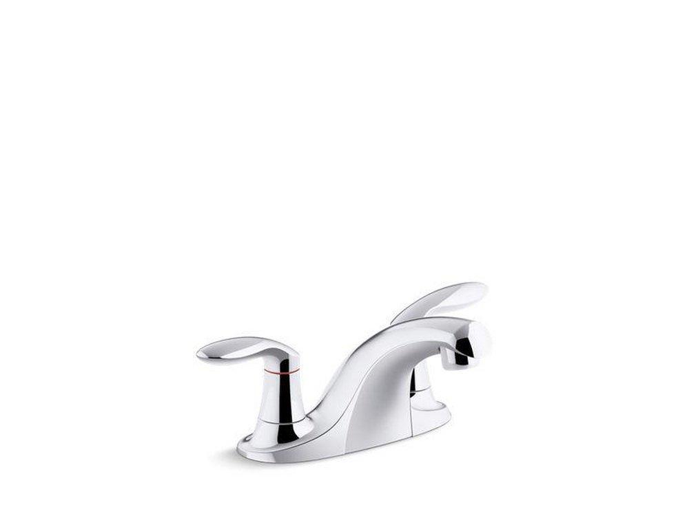 KOHLER Polished Chrome Two Handle Centerset Bathroom Sink Faucet 