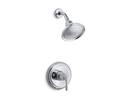 2 gpm Shower Valve Trim with Single Lever Handle and Showerhead in Polished Chrome