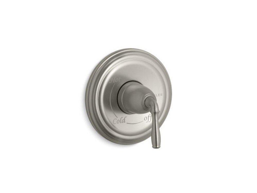 KOHLER Vibrant&reg; Brushed Nickel Pressure Balancing Valve Trim with Single Lever Handle 