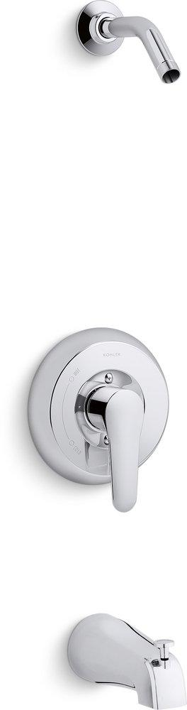KOHLER Polished Chrome Single Handle Bathtub & Shower Faucet (Trim Only) 