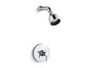 2.5 gpm Shower Valve Trim with Showerhead and Single Lever Handle in Polished Chrome
