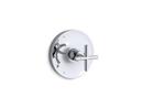 KOHLER Polished Chrome Valve Trim with Single Cross Handle 