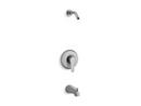 Single Handle Bathtub & Shower Faucet in Brushed Chrome (Trim Only)