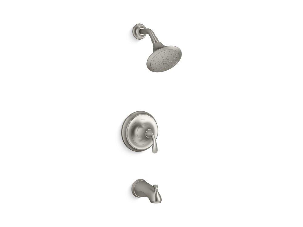 KOHLER Vibrant&reg; Brushed Nickel Single Handle Single Function Bathtub & Shower Faucet (Trim Only) 