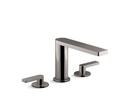 KOHLER Vibrant&reg; Titanium Two Handle Widespread Bathroom Sink Faucet with Pop-Up 