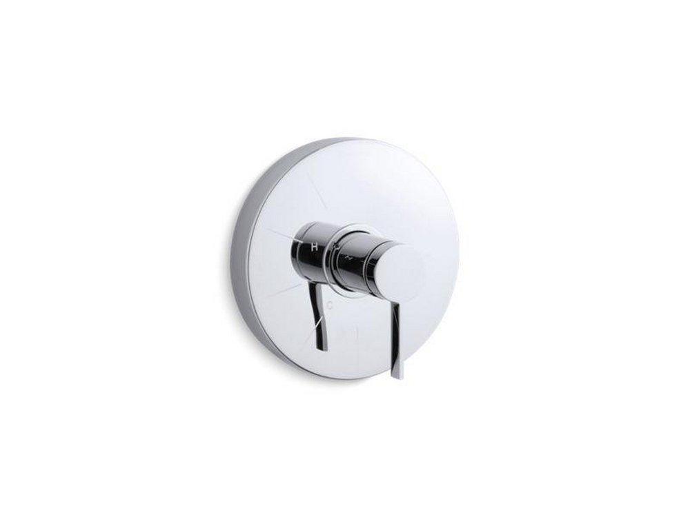 KOHLER Polished Chrome Pressure Balancing Valve Trim with Single Lever Handle 
