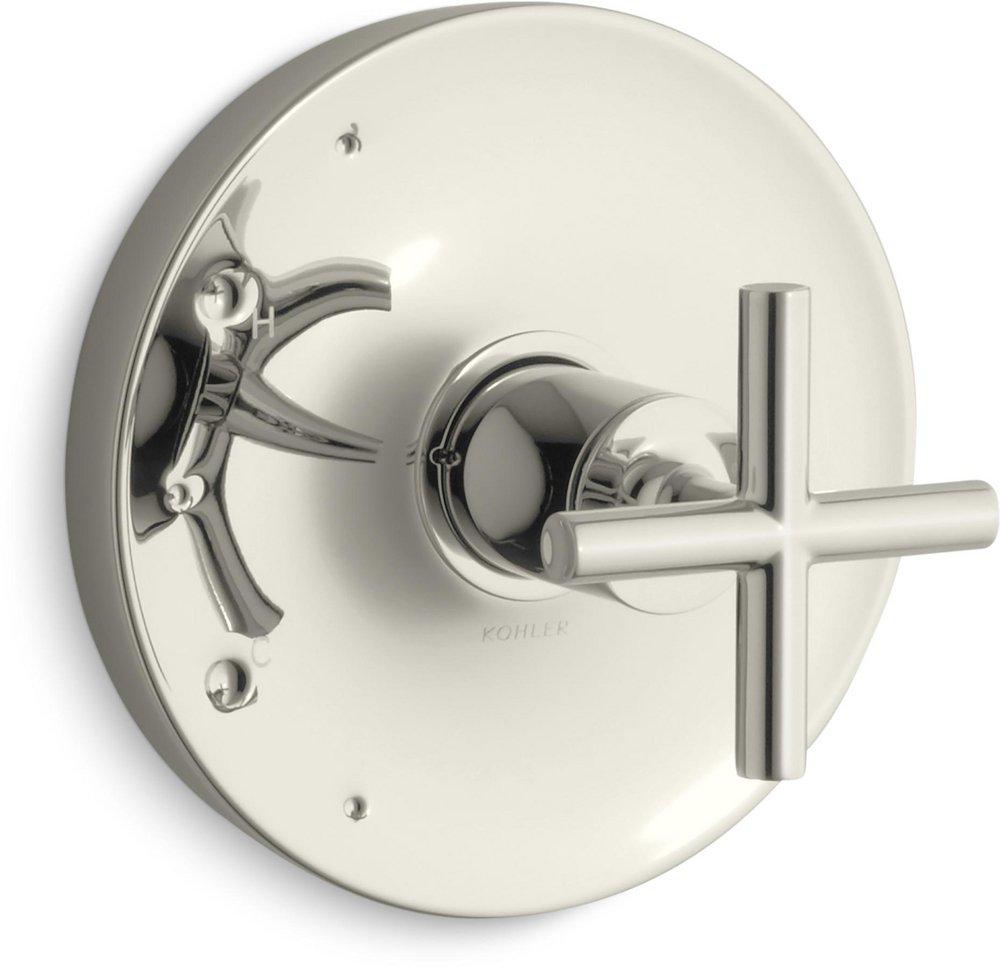 KOHLER Vibrant&reg; Polished Nickel Valve Trim with Single Cross Handle 