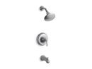 Single Handle Single Function Bathtub & Shower Faucet in Brushed Chrome (Trim Only)