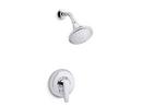 2 gpm Shower Valve Trim with Showerhead and Single Lever Handle in Polished Chrome