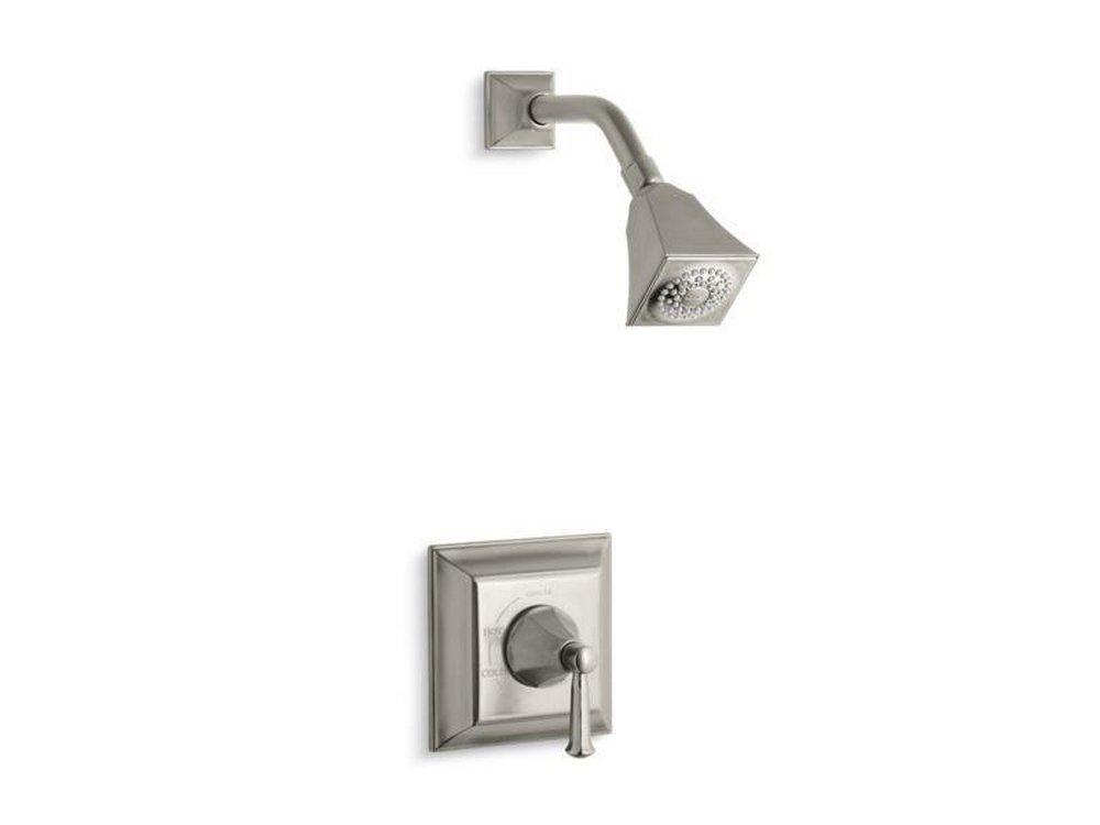 KOHLER Vibrant&reg; Brushed Nickel Shower Valve Trim with Single Lever Handle and Showerhead 