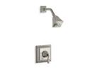 KOHLER Vibrant&reg; Brushed Nickel Shower Valve Trim with Single Lever Handle and Showerhead 