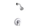 KOHLER Polished Chrome 1.5 gpm Shower Valve Trim with Single Lever Handle and Showerhead 