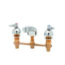 T&S Brass Polished Chrome Double Lever Handle Deck Mount Mixing Faucet 