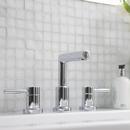 Speakman Polished Chrome Widespread Bathroom Sink Faucet with Double Lever Handle 