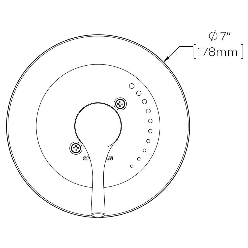 Speakman Polished Chrome 1HDL LEV SHWR VLV TRIM RIVE CP 