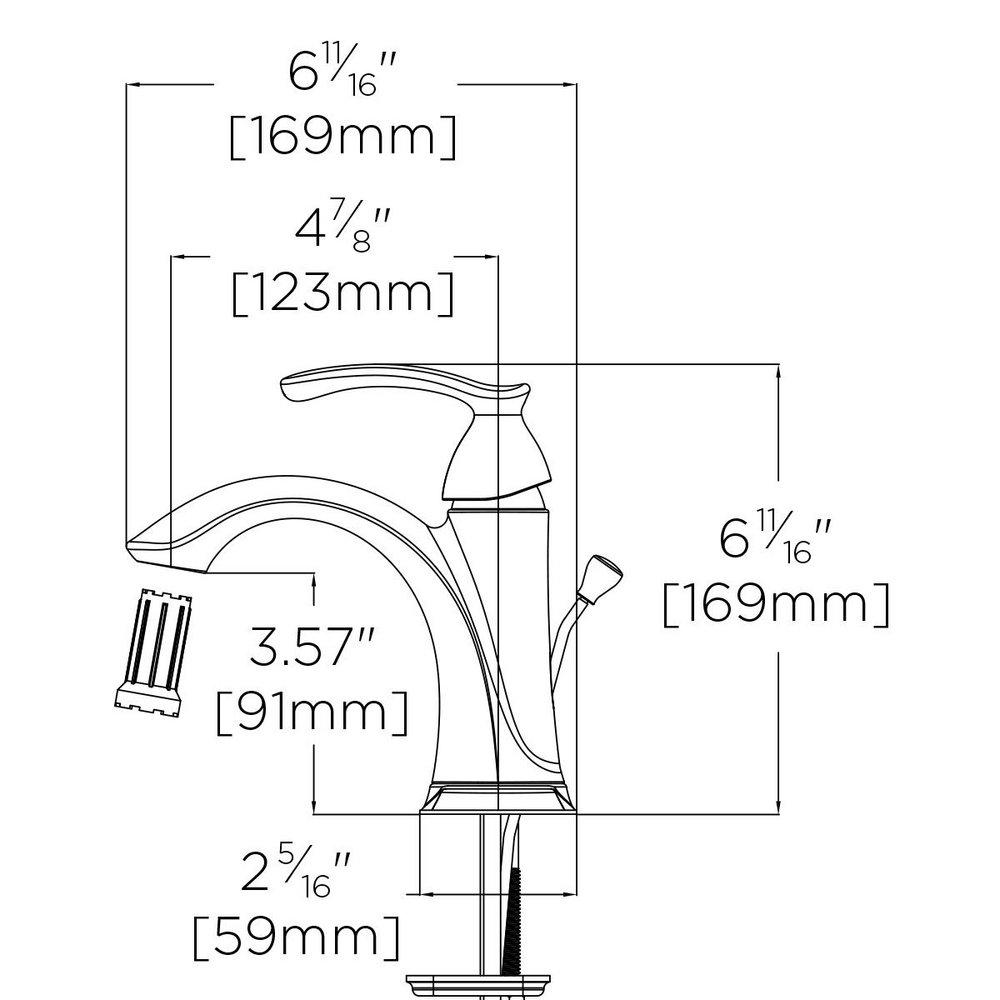 Speakman Polished Chrome Bathroom Sink Faucet with Single Lever Handle 