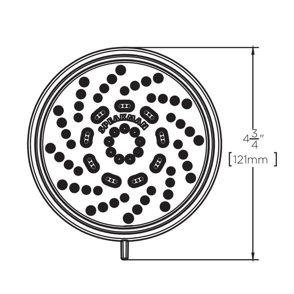 Speakman Brushed Nickel Multi Function Full, Intense and Massage Showerhead 