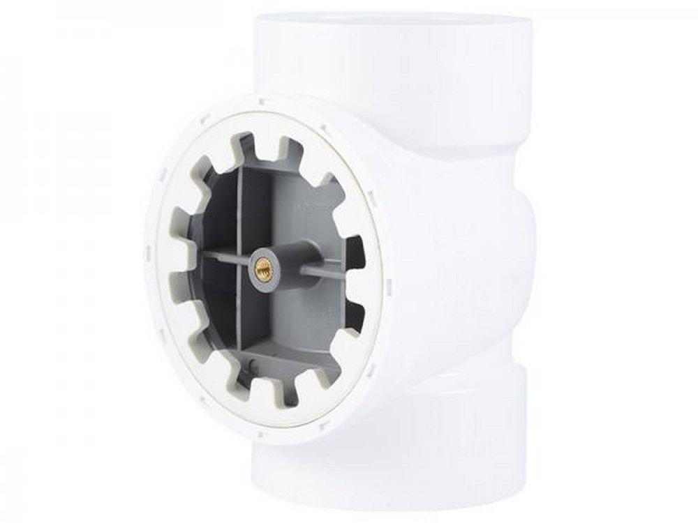 HoldRite&trade; White No Hub Domestic PVC DWV Cleanout Tee in White 