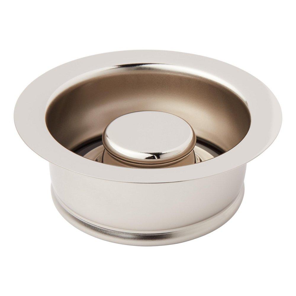 Signature Hardware Polished Nickel Brass Disposer Flange & Stopper 