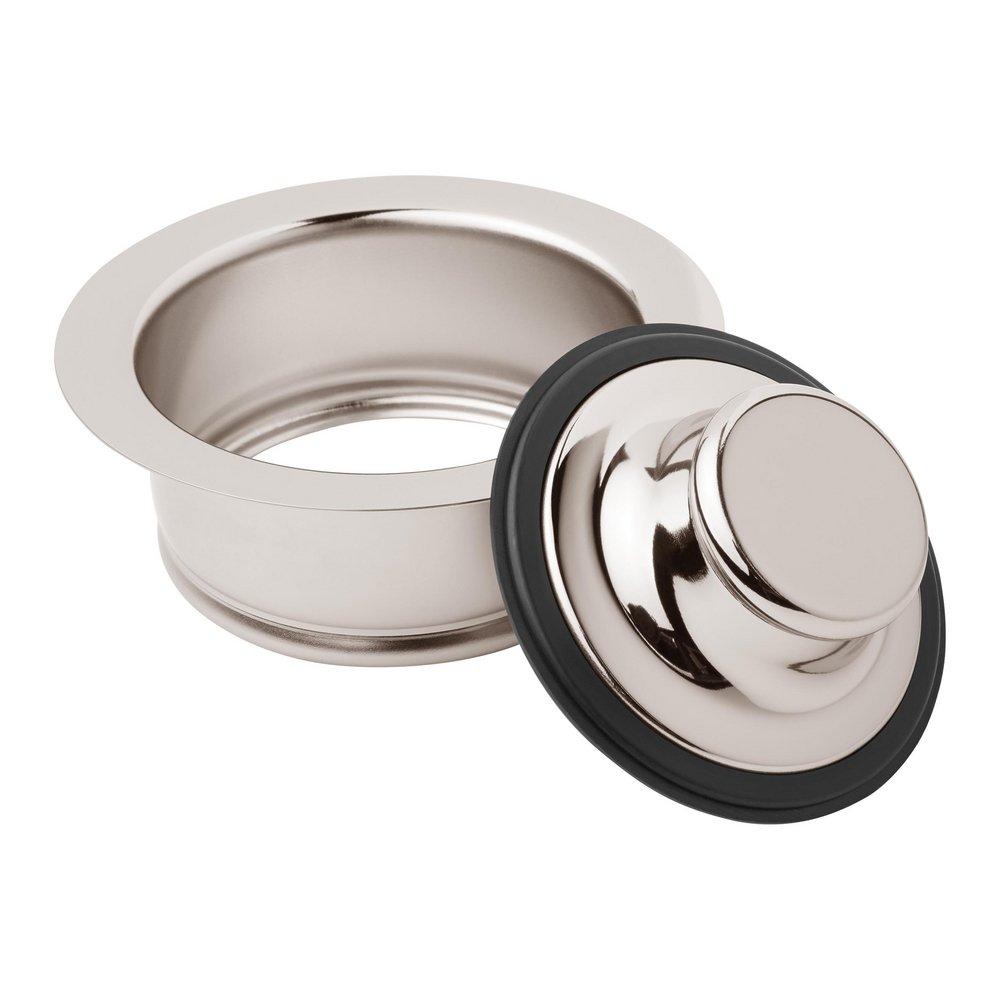 Signature Hardware Polished Nickel Brass Disposer Flange & Stopper 