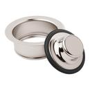 Signature Hardware Polished Nickel Brass Disposer Flange & Stopper 